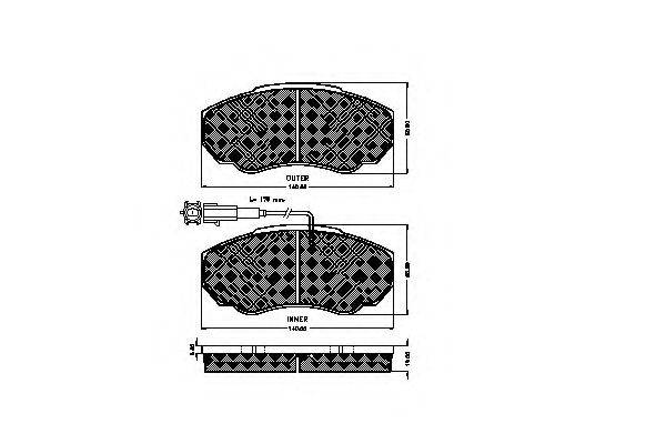 Комплект тормозных колодок, дисковый тормоз SPIDAN 32475