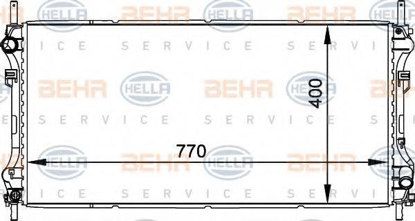 BEHR HELLA SERVICE 8MK376764091 Радіатор, охолодження двигуна