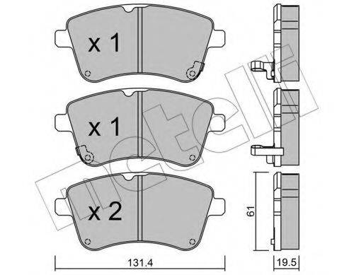 Комплект тормозных колодок, дисковый тормоз METELLI 22-0913-0