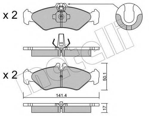 Комплект тормозных колодок, дисковый тормоз METELLI 22-0571-0