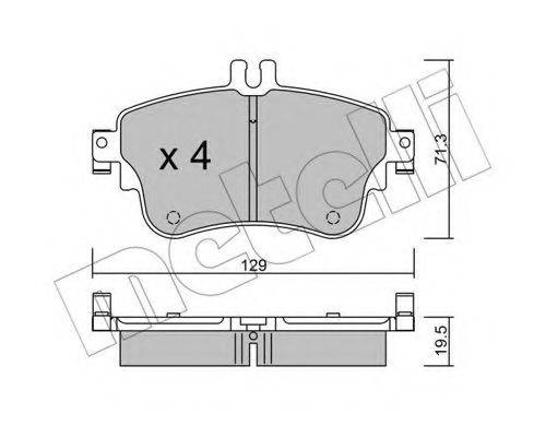 Комплект тормозных колодок, дисковый тормоз METELLI 22-0964-0