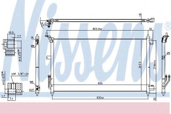 Конденсатор, кондиціонер NISSENS 940557