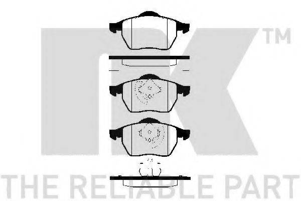 Комплект гальмівних колодок, дискове гальмо NK 224734