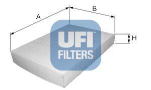 Фільтр, повітря у внутрішньому просторі UFI 53.145.00