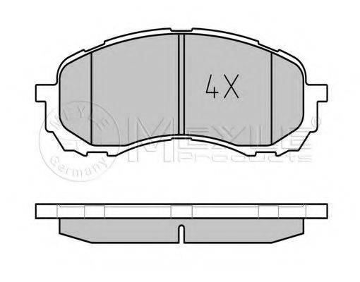 Комплект тормозных колодок, дисковый тормоз MEYLE 025 243 7217/W