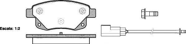 Комплект тормозных колодок, дисковый тормоз ROADHOUSE 21252.02