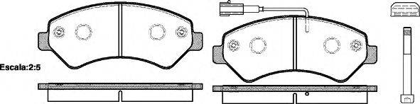 Комплект тормозных колодок, дисковый тормоз REMSA 1275.01