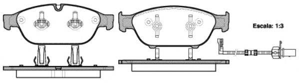 Комплект тормозных колодок, дисковый тормоз REMSA 1441.02