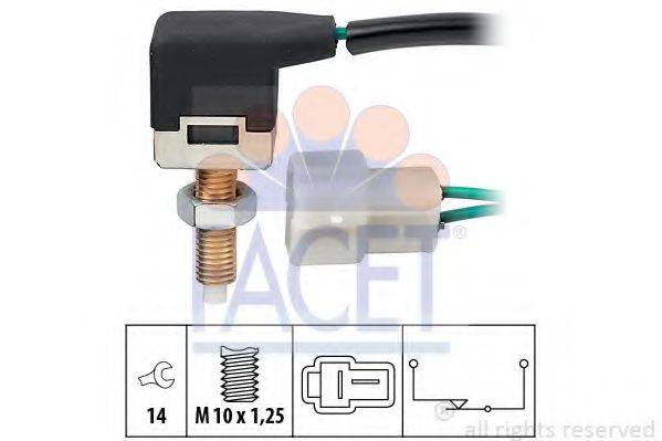 Выключатель фонаря сигнала торможения; Выключатель, привод сцепления (Tempomat) FACET 7.1057