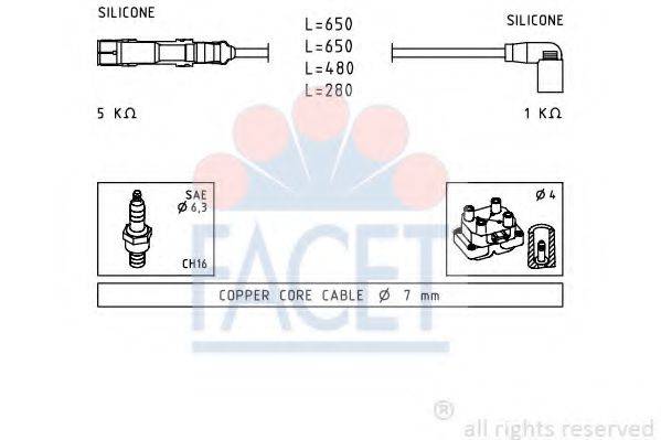 FACET 49585 Комплект дротів запалення