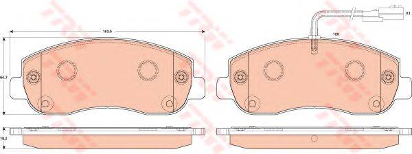 Комплект тормозных колодок, дисковый тормоз TRW GDB1910