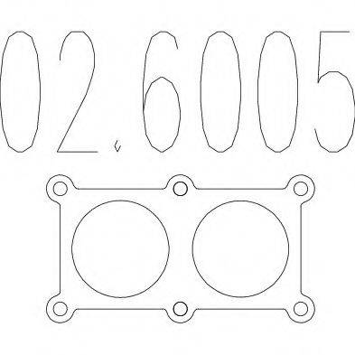 MTS 026005 Прокладка, труба вихлопного газу