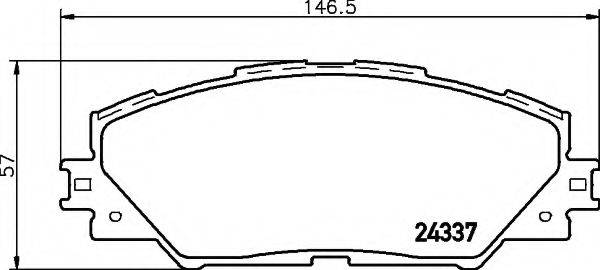 Комплект тормозных колодок, дисковый тормоз HELLA 8DB 355 006-871