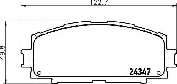 Комплект тормозных колодок, дисковый тормоз HELLA 8DB 355 012-361