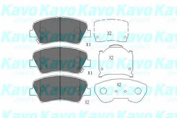 Комплект тормозных колодок, дисковый тормоз KAVO PARTS KBP-3030