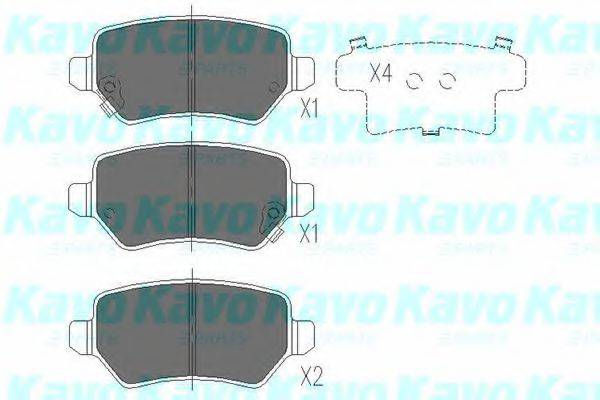 Комплект тормозных колодок, дисковый тормоз KAVO PARTS KBP-4020