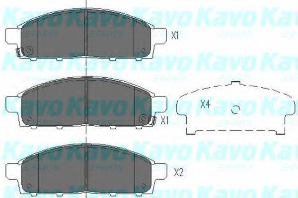 Комплект гальмівних колодок, дискове гальмо KAVO PARTS KBP-5520