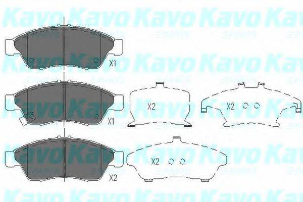 KAVO PARTS KBP8510 Комплект гальмівних колодок, дискове гальмо