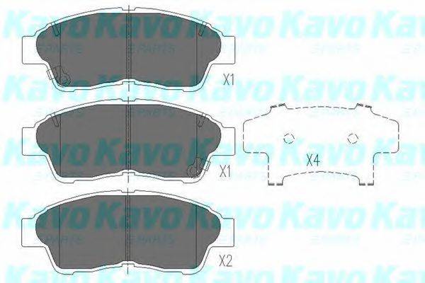Комплект тормозных колодок, дисковый тормоз KAVO PARTS KBP-9005