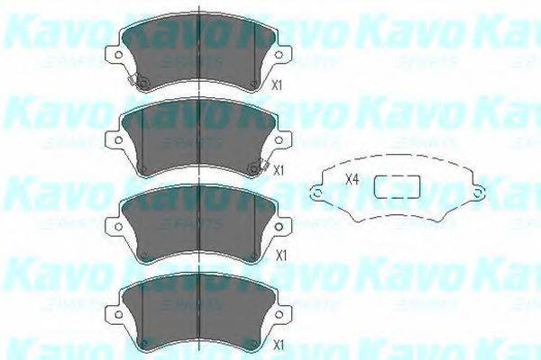 Комплект тормозных колодок, дисковый тормоз KAVO PARTS KBP-9012