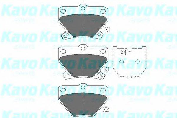 Комплект гальмівних колодок, дискове гальмо KAVO PARTS KBP-9013
