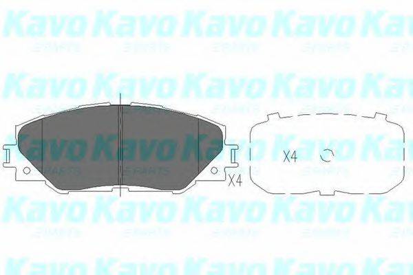 Комплект гальмівних колодок, дискове гальмо KAVO PARTS KBP-9026