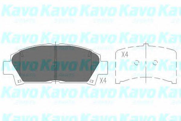 Комплект тормозных колодок, дисковый тормоз KAVO PARTS KBP-9110