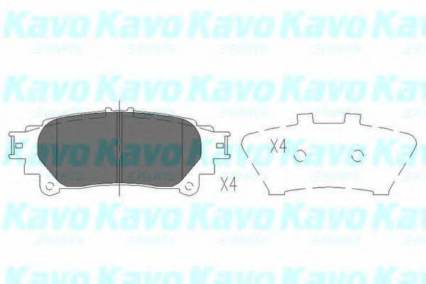 Комплект гальмівних колодок, дискове гальмо KAVO PARTS KBP-9111