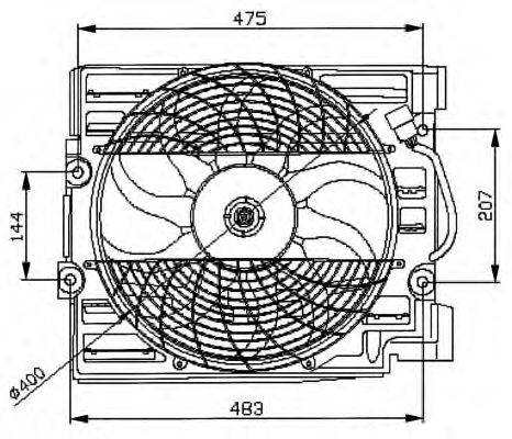 Вентилятор, охолодження двигуна NRF 47029
