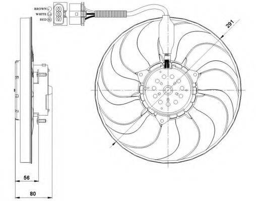 Вентилятор, охлаждение двигателя NRF 47392