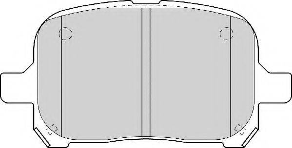 Комплект гальмівних колодок, дискове гальмо NECTO FD6973A