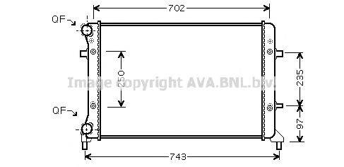 AVA QUALITY COOLING VW2204 Радіатор, охолодження двигуна