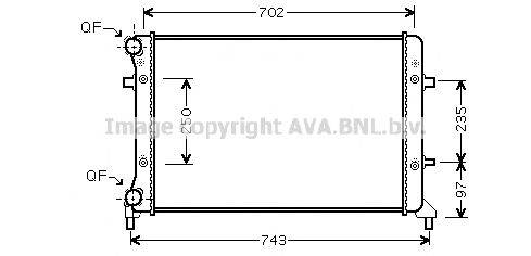 AVA QUALITY COOLING VW2205 Радіатор, охолодження двигуна