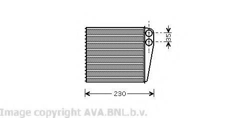 AVA QUALITY COOLING VW6229 Теплообмінник, опалення салону