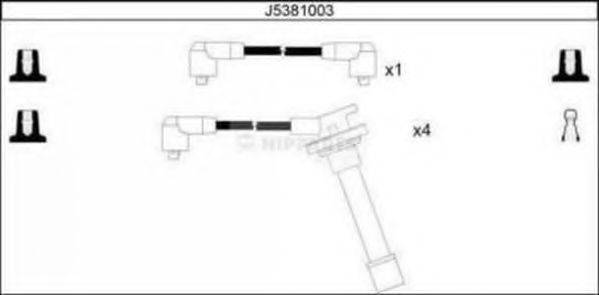 Комплект дротів запалення NIPPARTS J5381003