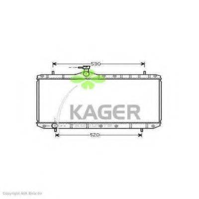 Радіатор, охолодження двигуна KAGER 31-2585