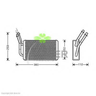 KAGER 320390 Теплообмінник, опалення салону