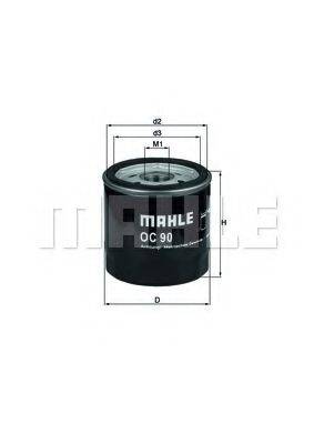 Масляний фільтр MAHLE ORIGINAL OC 90