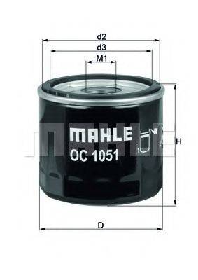 Масляний фільтр MAHLE ORIGINAL OC 1051