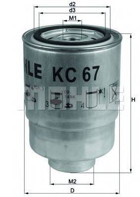 Паливний фільтр MAHLE ORIGINAL KC 67