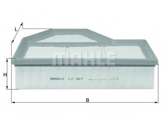 Воздушный фильтр MAHLE ORIGINAL LX 987