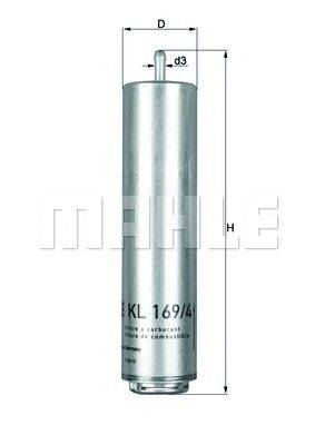 Топливный фильтр MAHLE ORIGINAL KL 169/4D