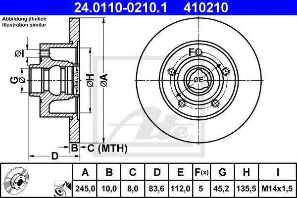 Тормозной диск ATE 24.0110-0210.1