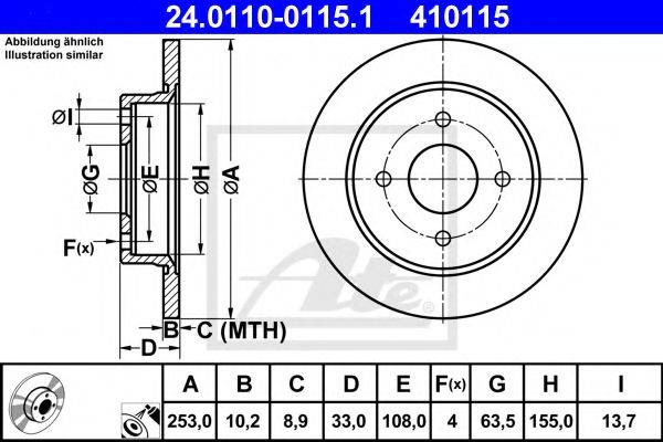 Тормозной диск ATE 24.0110-0115.1