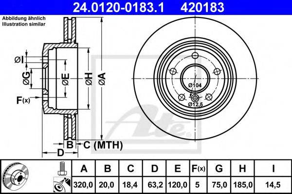 Тормозной диск ATE 24.0120-0183.1