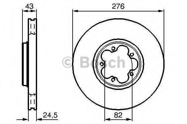 BOSCH 0986479B28 гальмівний диск