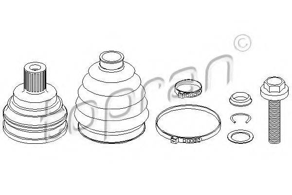TOPRAN 110804 Шарнірний комплект, приводний вал