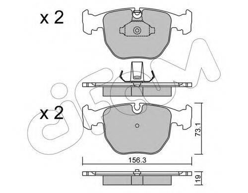 Комплект тормозных колодок, дисковый тормоз CIFAM 822-559-0