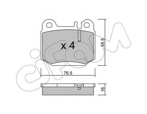 Комплект тормозных колодок, дисковый тормоз CIFAM 822-564-0