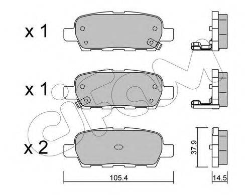 Комплект тормозных колодок, дисковый тормоз CIFAM 822-612-0